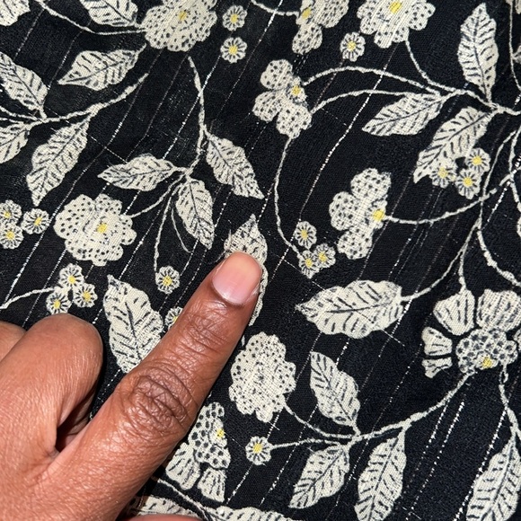 Zara Floral Metallic Elegant Babydoll Romper size Small - Picture 7 of 8